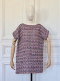 Robe en tweed multicolore tissé et fabriquée en France