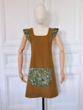 Tablier à volants en coton et Liberty fabriqué en France