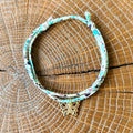 Bracelet Evesome x Le Petit Lien de Paris en Liberty de coton et acier inoxydable doré