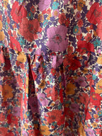 Jupe en Liberty de coton à taille élastiquée fabriquée en France