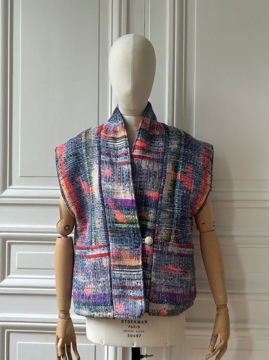 Veste sans manches multicolore fabriqué en France