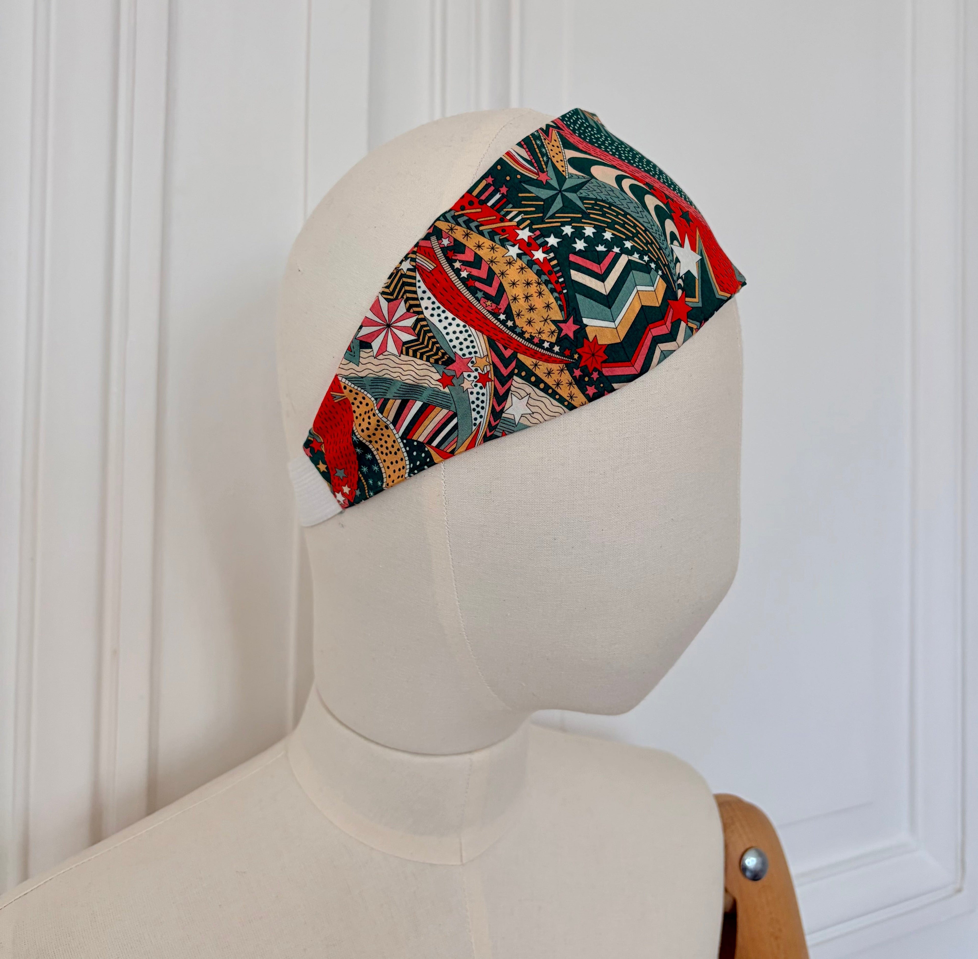 Bandeau à nouer en coton imprimé Liberty