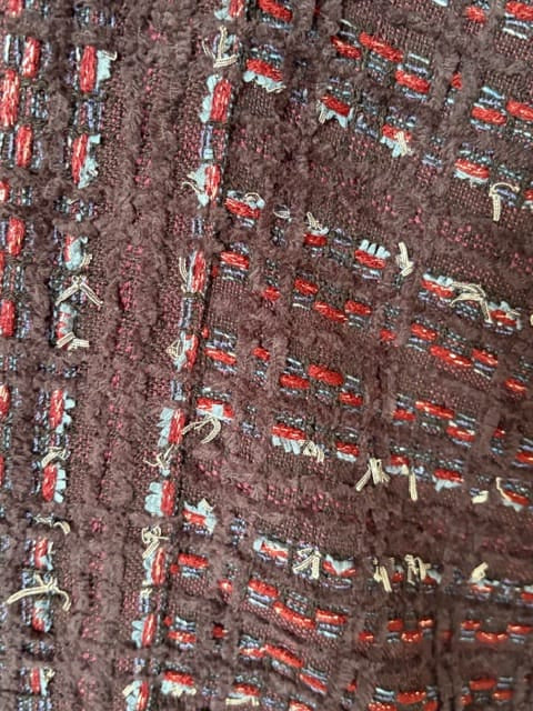 Jupe à taille élastiquée en tweed fabriquée en France