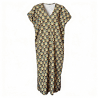 Robe en V longue en Lantana Liberty fabriquée en France