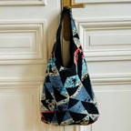 Sac Alice en tweed perroquets turquoise, rose, jaune et marine