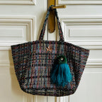 Sac Sébastien en tweed fabriqué en France avec pompon méduse