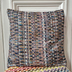 Coussin 50x50cm en tweed tissé et fabriqué en France