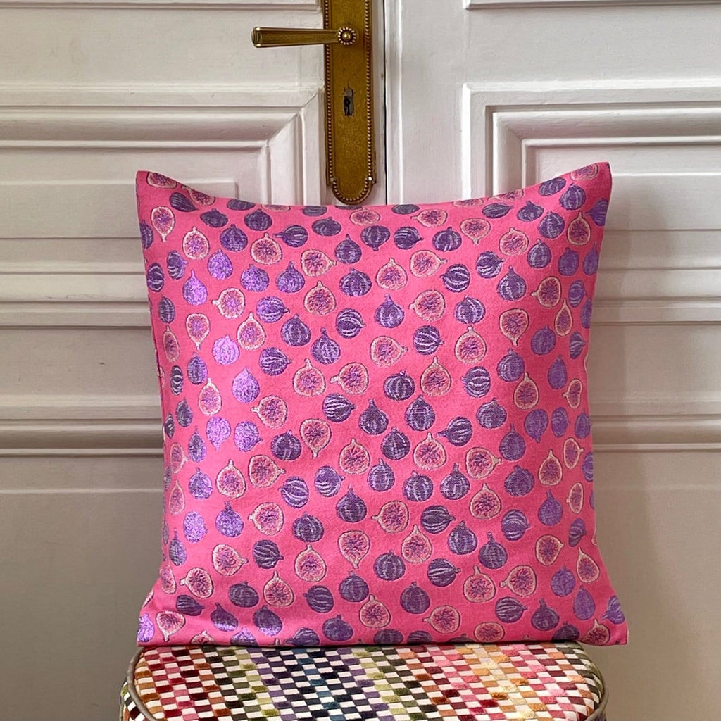 Coussin 50x50cm en tweed tissé et fabriqué en France