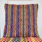 Coussin 50x50cm en tweed tissé et fabriqué en France