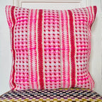 Coussin 50x50cm en tweed tissé et fabriqué en France