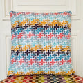 Coussin 40x40 cm en tweed croix tissé et fabriqué en France