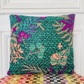 Coussin 35x35 cm en tweed jungle tissé et fabriqué en France