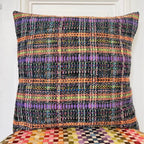 Coussin 50x50cm en tweed tissé et fabriqué en France