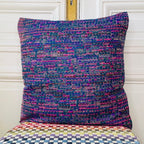 Coussin 50x50cm en tweed tissé et fabriqué en France
