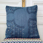 Coussin 50x50cm en tweed tissé et fabriqué en France