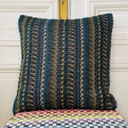 Coussin 50x50cm en tweed tissé et fabriqué en France