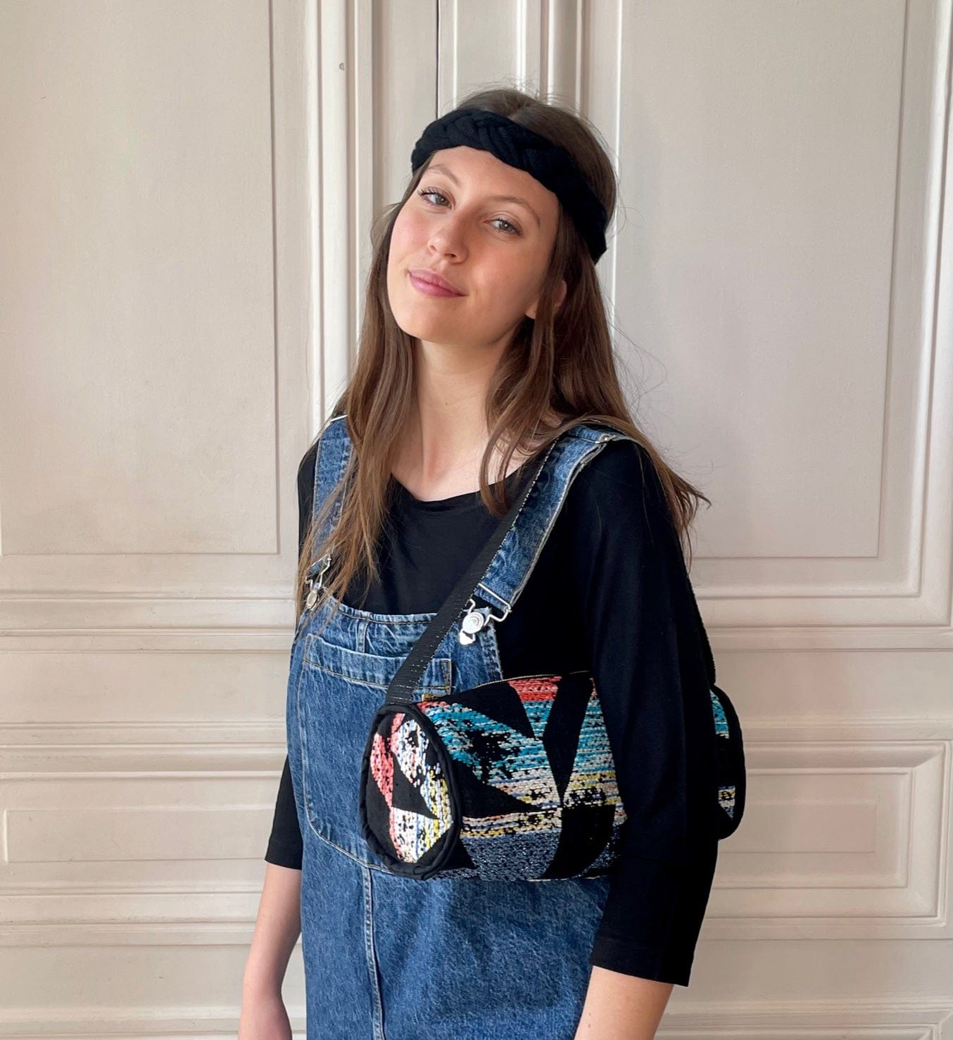 Bandeau tressé 58% cachemire 42% lin