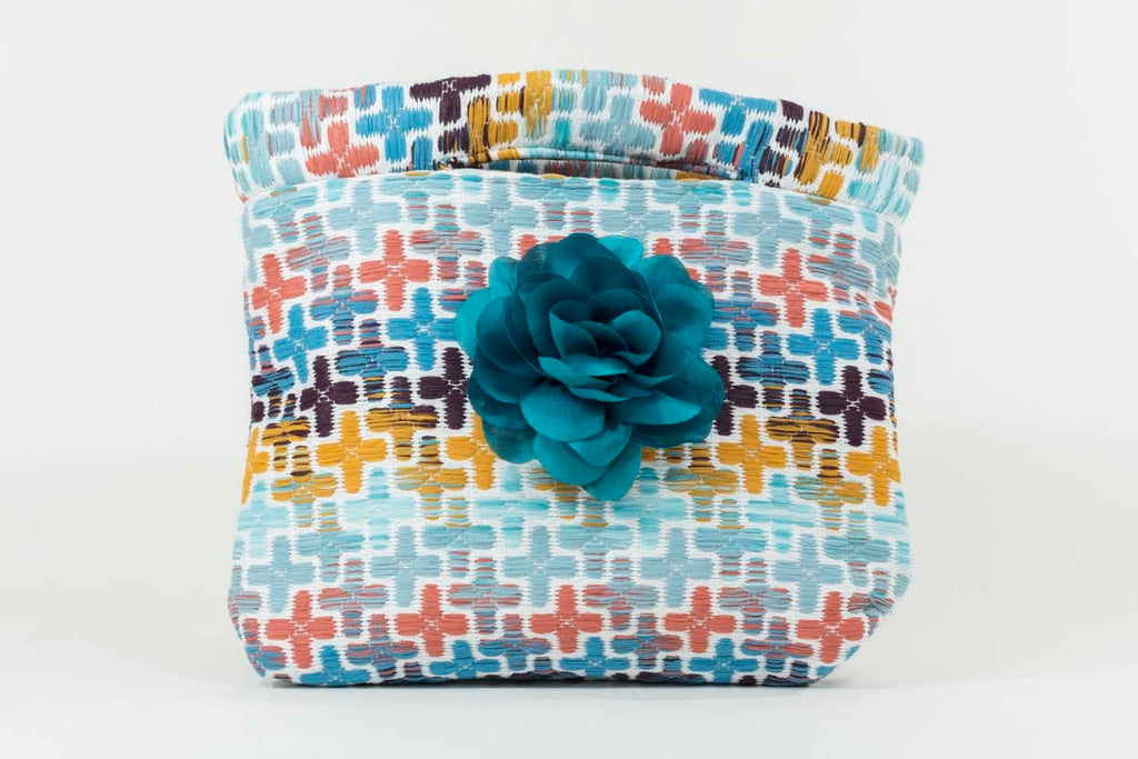 Pochette Agathe Evesome en tweed d'été - Agathe Evesome summer tweed clutch