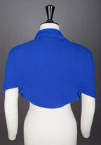 Pull bandeau bleu klein avec patch OMG tricoté en France 100% cachemire