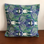 Coussin Evesome 50x50cm en denim de Liberty -  Evesome cushion 50x50cm in Liberty denim