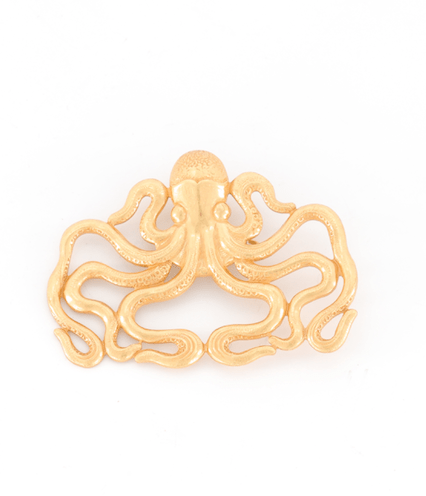 Broche Pieuvre dorée Evesome - Golden Octopus Brooch Evesome