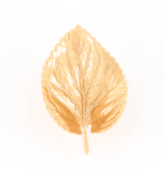 Broche Feuille de violette dorée Evesome - Evesome Golden Violet Leaf Brooch