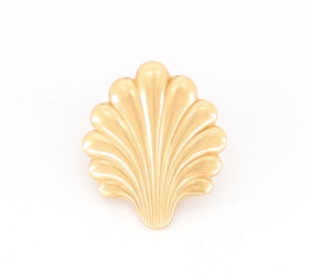 Broche Coquille Saint Jacques pleine dorée Evesome - Evesome Full Gilded Scallop Brooch