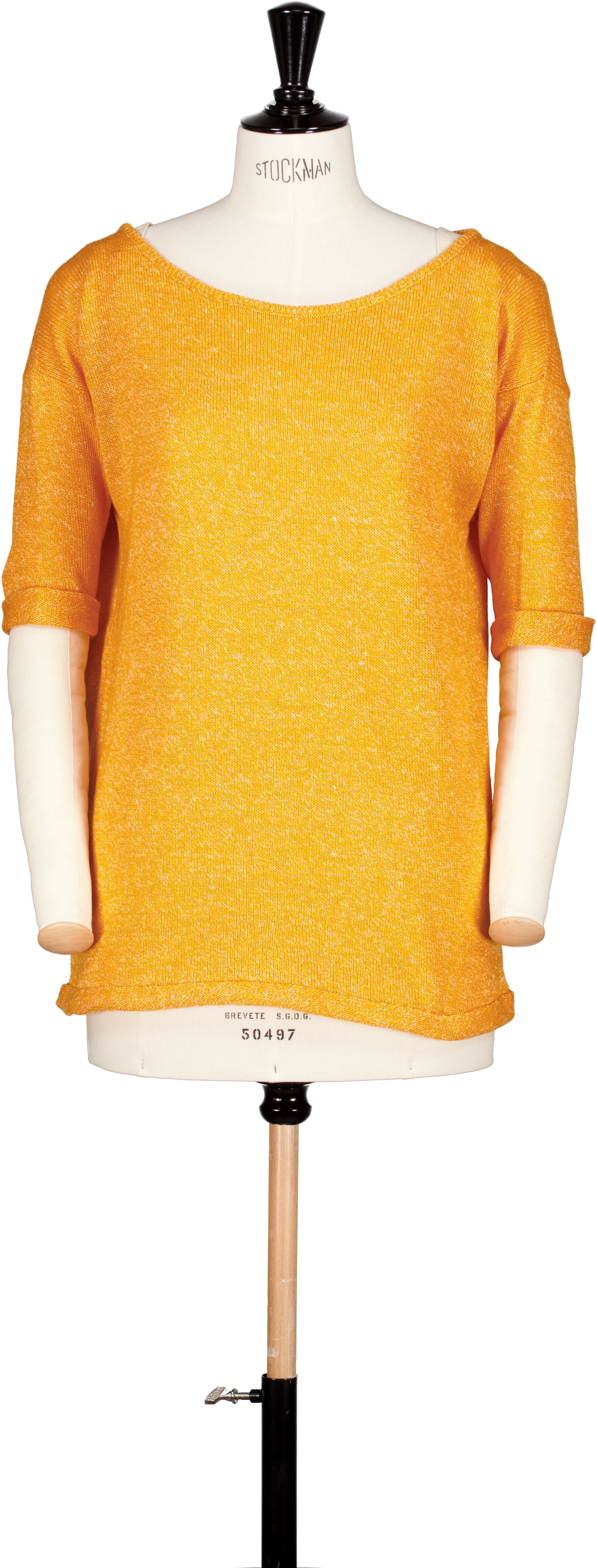 Pull Evesome manches courtes 58% cachemire 42% lin - Evesome short sleeve sweater 58% cashmere 42% linen