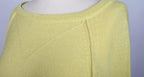 Pull sweatshirt jaune 58% cachemire 42% lin tricoté en France