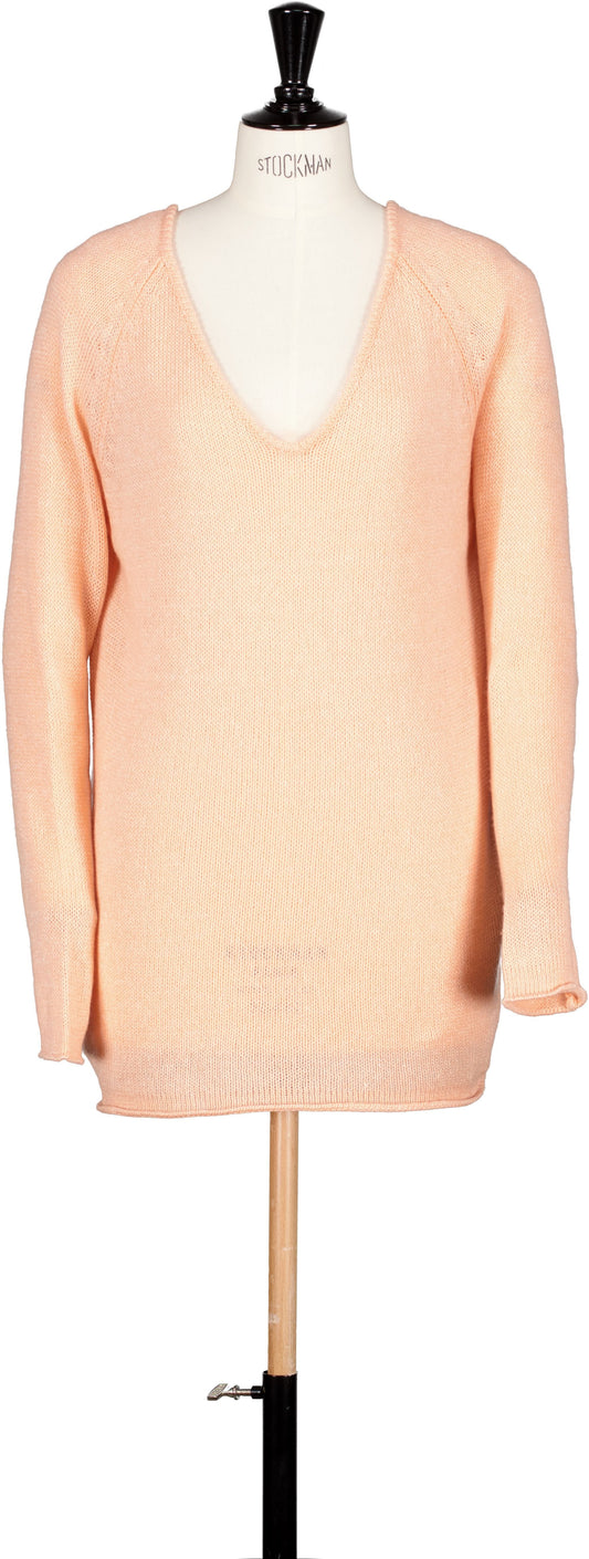 Pull col V Evesome 58% cachemire 42% lin - V-neck sweater Evesome 58% cashmere 42% linen