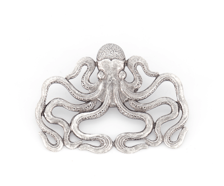 Broche Pieuvre argentée Evesome - Evesome Silver Octopus Brooch