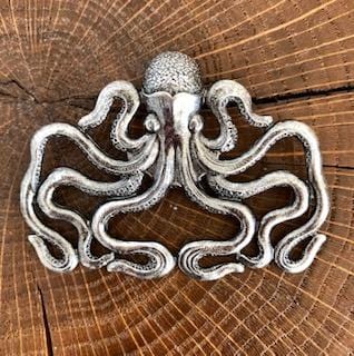 Broche Pieuvre argentée Evesome - Evesome Silver Octopus Brooch