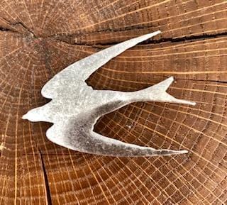 Broche Hirondelle argentée Evesome - Silver Swallow Brooch Evesome