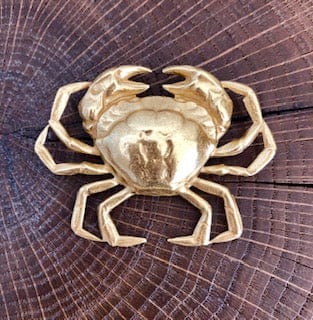 Broche Crabe dorée