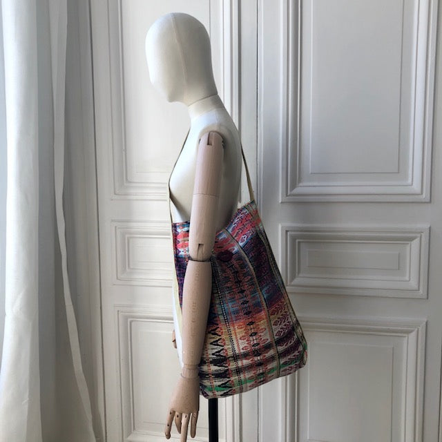 Sac Azou en tweed multicolore tissé et fabriqué en France