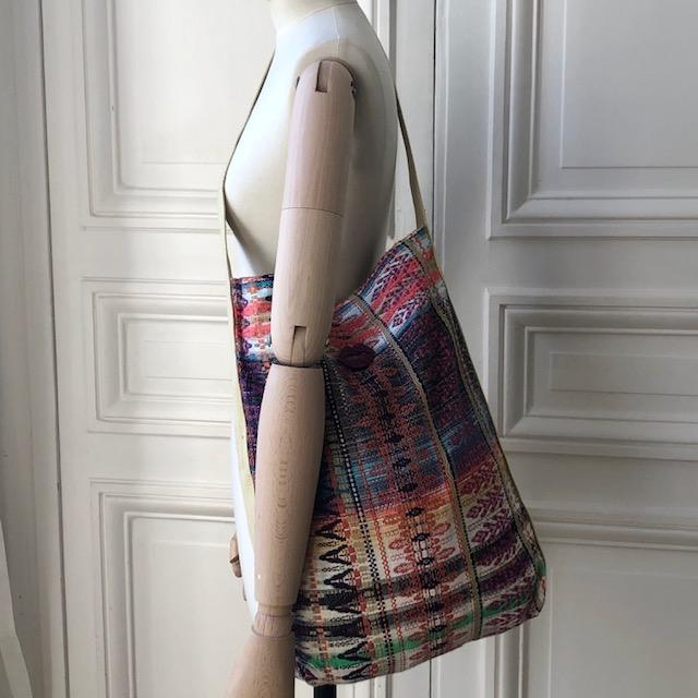 Sac Azou en tweed multicolore tissé et fabriqué en France