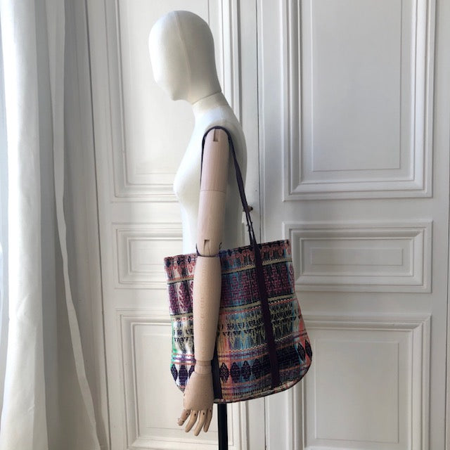 Sac Honorine en tweed multicolore tissé et fabriqué en France