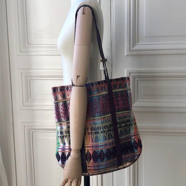 Sac Honorine en tweed multicolore tissé et fabriqué en France
