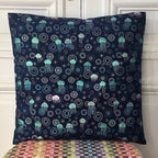 Coussin 50X50 cm en tweed méduses tissé et fabriqué en France