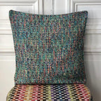 Coussin 50x50cm en tweed tissé et fabriqué en France