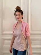 Pull bandeau 58% cachemire 42% lin