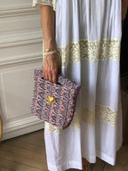 Pochette Agathe Evesome en tweed d'été - Agathe Evesome summer tweed clutch