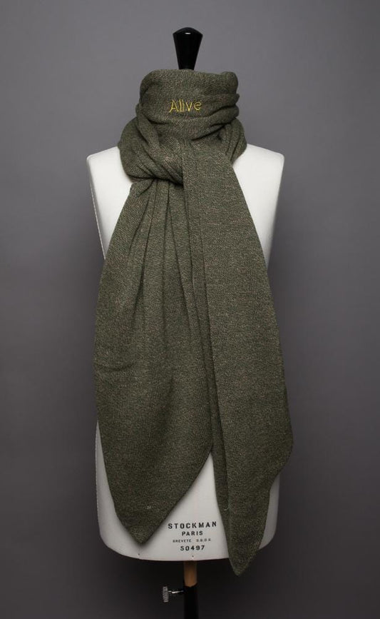 Maxi écharpe Evesome 58% cachemire 42% lin à bouts cravate - Evesome maxi scarf 58% cashmere 42% linen with tie ends