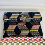 Pochette Séverin en tweed multicolore tissé et fabriquée en France