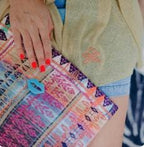 Pochette Valentine Evesome en tweed d'été - Valentine Evesome summer tweed clutch