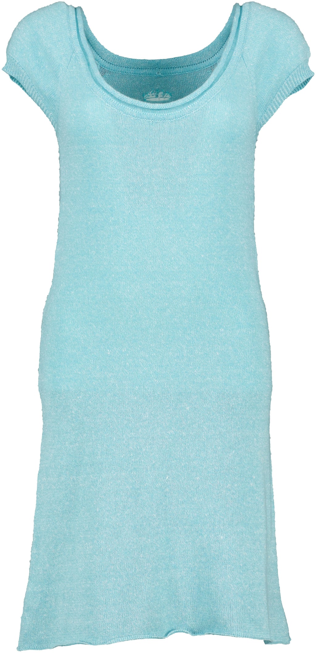 Robe bleu ciel 58% cachemire 42% lin tricotée en France
