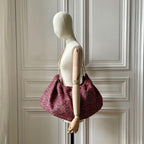 Sac Bénédicte en tweed rose, lilas, noir et jaune tissé et fabriqué en France