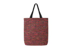 Sac Vivien en tweed rose, lilas, noir et jaune tissé et fabriqué en France