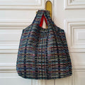 Sac Thomas en tweed noir tissé et fabriqué en France