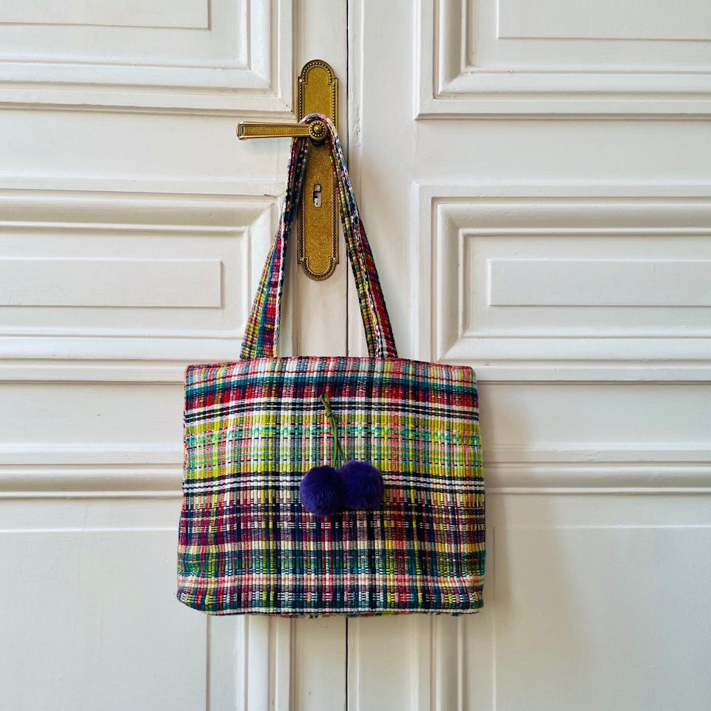 Sac Vincent en tweed multicolore tissé et fabriqué en France